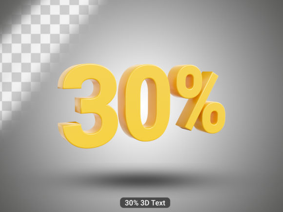 30 Percent: Bold 3D Text for Modern Brands