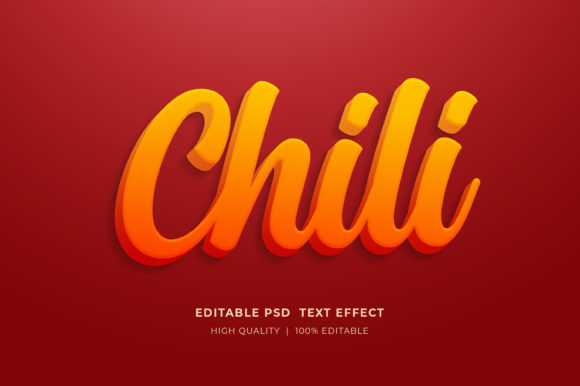 Chili Editable Text Effect Mockup: Elevate Your Design Workflow with Smart 3D Styling