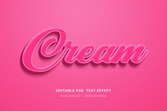 Cream Editable Text Style Effect Guide