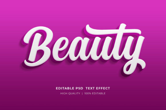 Elevate Your Visual Identity with a Beauty 3D Text Effect PSD Mockup