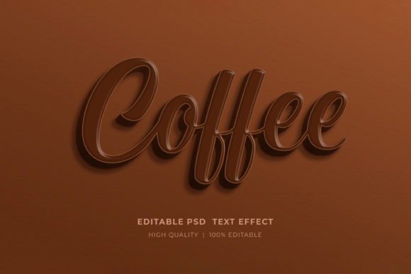 Elevating Brand Aesthetics with the Coffee 3D Text Effect PSD Mockup