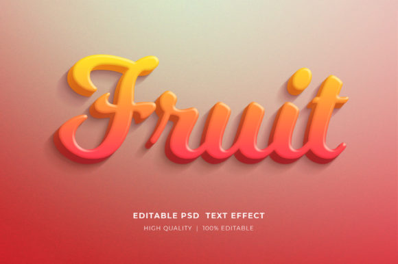 Enhancing Visual Branding with the Fruit 3D Text Effect PSD Mockup