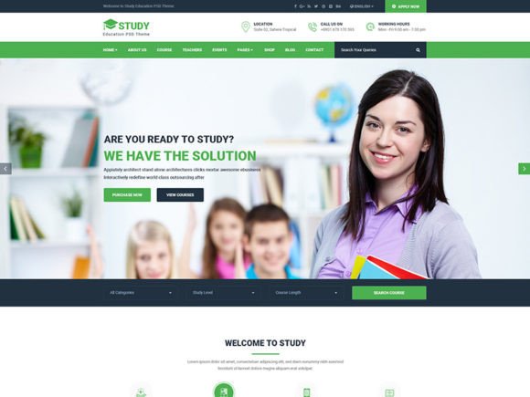 Evaluating the 03 Online Education PSD Template for Modern E-Learning Designs