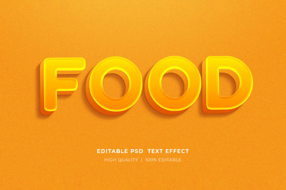 Food Editable Text Effect Mockup Guide