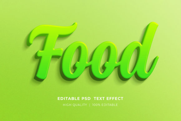 Food Editable Text Style Effect Guide