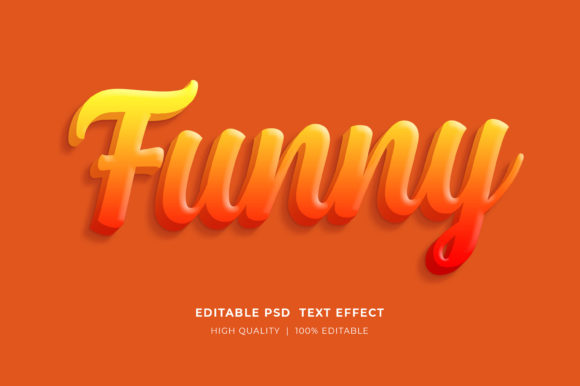 Funny 3D Text Effect PSD Mockup Guide