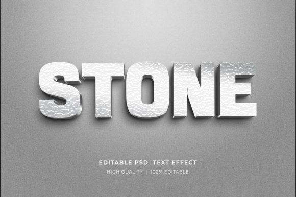 Mastering Visual Impact with Stone 3D Text Effect PSD Mockups