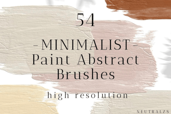 Neutral Brush Stroke Clipart Bundle