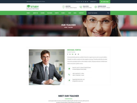 Optimizing Educational Web Presence with the 02 Our Teachers Single Page Template
