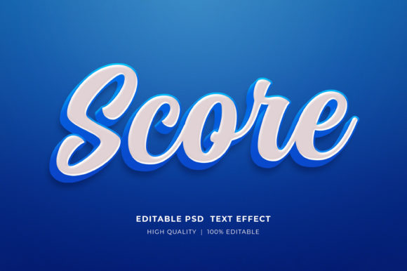 Score Editable Text Effect Mockup Guide