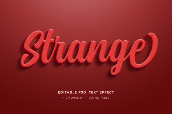 Stange 3D Text Effect Psd Mockup: Elevating Digital Design with Editable Depth