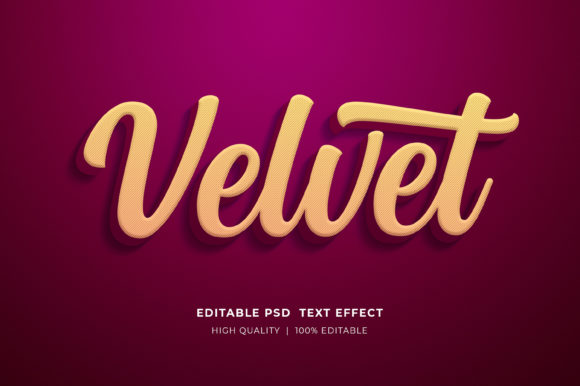 Velvet Editable Text Effect Mockup